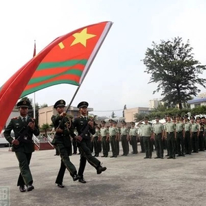 武警部隊軍旗，榮耀的象征與力量的體現(xiàn)，武警部隊軍旗，榮耀與力量的象征