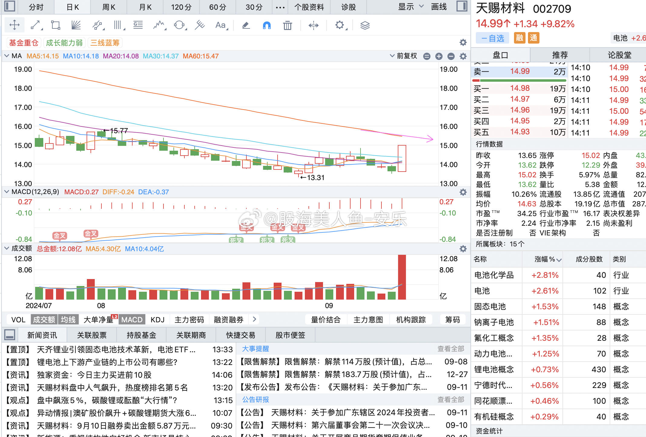 天賜材料股票，深度解析與前景展望（代碼，002709），天賜材料股票深度解析及前景展望（代碼，002709）